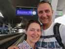 Sabine und ich am Hauptbahnhof Wien, 208 m (19. Juni)