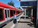 Sabine im Bahnhof Schwerin Mitte (20. Juni)