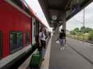 Sabine im Bahnhof Greifswald (24. Juni)