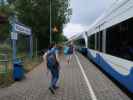 Sabine im Bahnhof Wolgast Hafen (25. Juni)