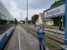 Sabine im Bahnhof Zempin (25. Juni)