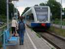 Sabine im Bahnhof Zempin (25. Juni)