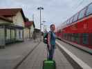 Sabine im Hauptbahnhof Neustrelitz (25. Juni)