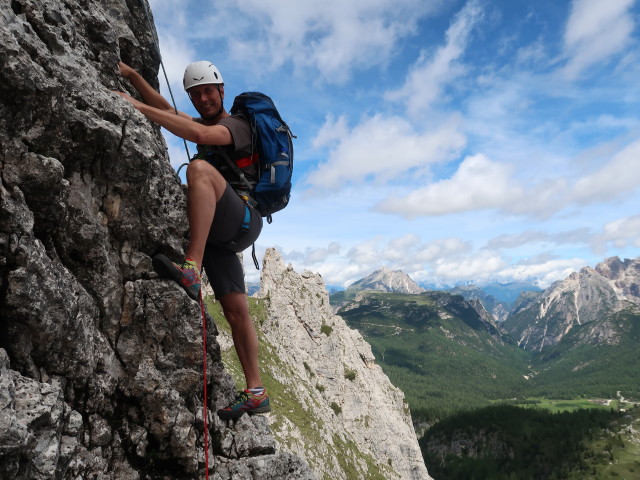 Via Corsi-Chiandussi: Frank in der 3. Seillänge
