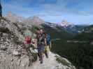 Kamil, Frank und Peter am Weg 115 zwischen Misurina und Rifugio Fratelli Fonda Savio