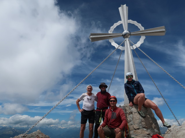 Josef, Gerald, ich und Ursa am Seekofel, 2.738 m