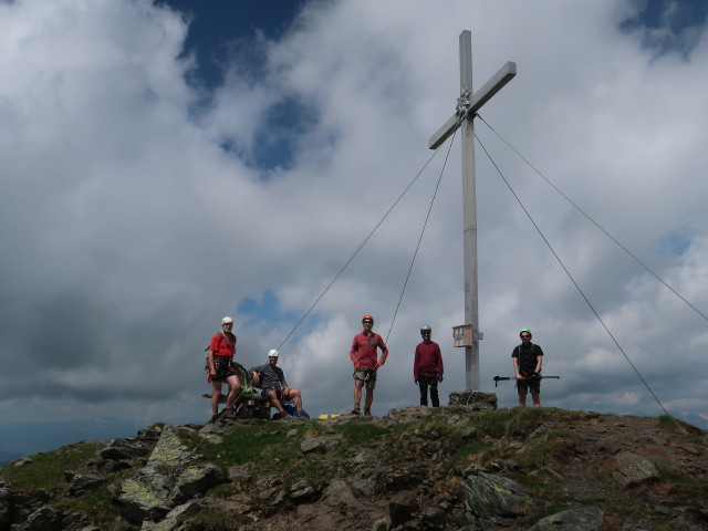 Josef, Frank, ich, Gerald und Raphael am Scharnik, 2.657 m