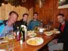 Aaron, Martin, Ronald und Armin im Rifugio Tuckett, 2.272 m (17. Juli)