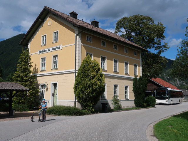 Bahnhof Gr&uuml;nau im Almtal, 517 m (6. Aug.)