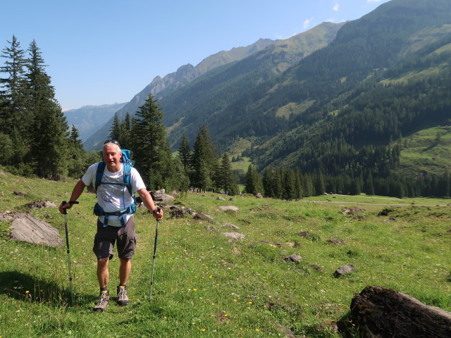 Erich am Mainzer Weg zwischen Vögerlalm und Stangenhagriedl (14. Aug.)