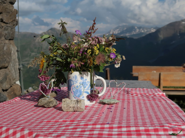 Schwarzenberghütte, 2.269 m (14. Aug.)