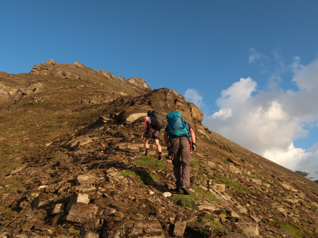 Ronald und Erich zwischen Remsschartl und Hohe-Dock-Klettersteig (15. Aug.)