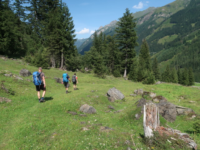 Frank, Erich und Ronald am Mainzer Weg zwischen Stangenhagriedl und V&ouml;gerlalm (15. Aug.)