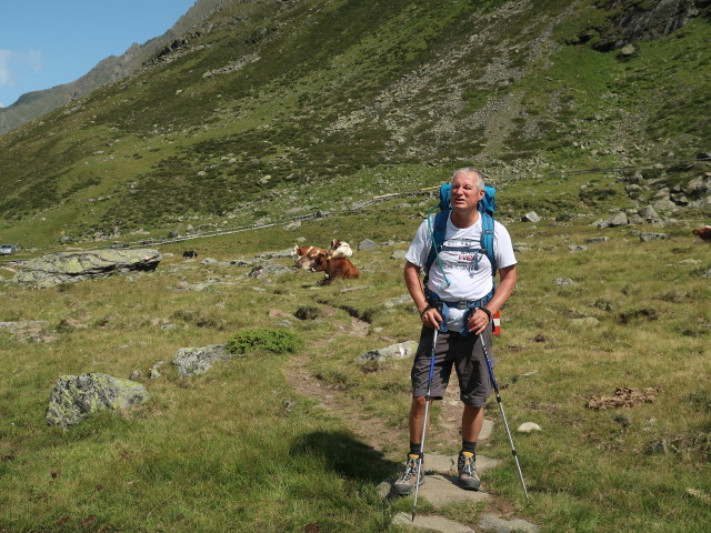 Erich zwischen Gleirschbach und Pforzheimer Hütte (21. Aug.)