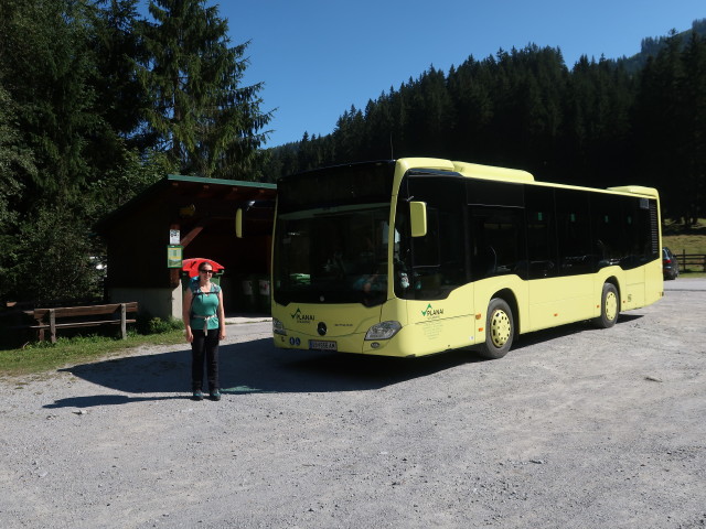 Sabine in der Haltestelle Steirischer Bodensee, 1.143 m (4. Sep.)