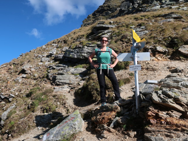 Sabine in der Neualmscharte, 2.347 m (4. Sep.)