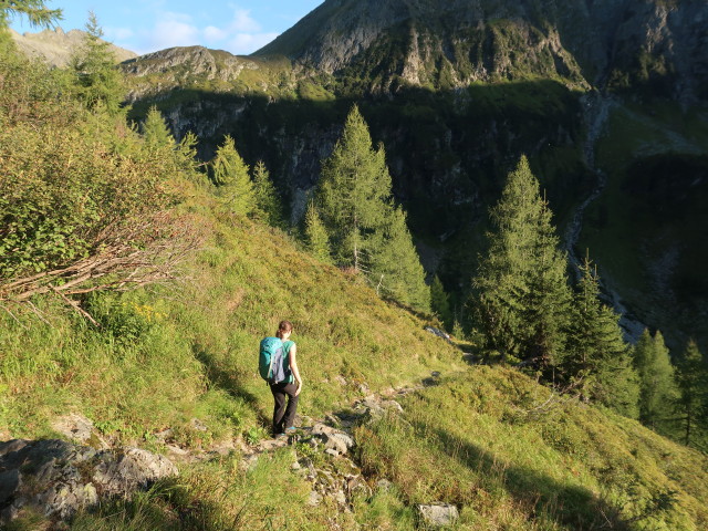 Sabine am H&ouml;fersteig zwischen Neualmscharte und Preintalerh&uuml;tte (4. Sep.)