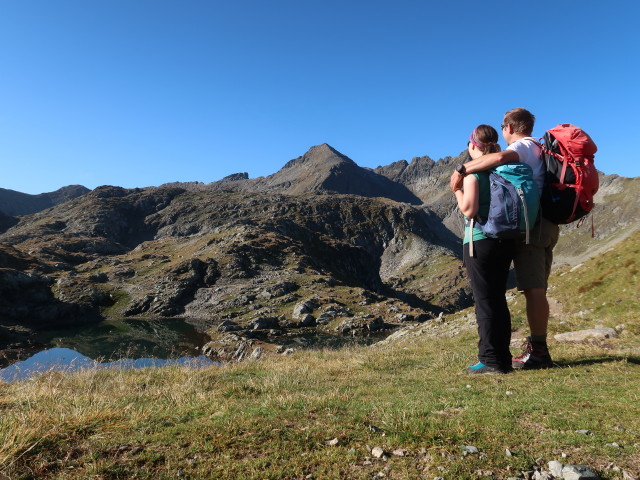 Sabine und ich in der Unteren Klafferscharte, 2.280 m (5. Sep.)