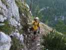 Walter-Mory-Klettersteig: David beim Steigbuch