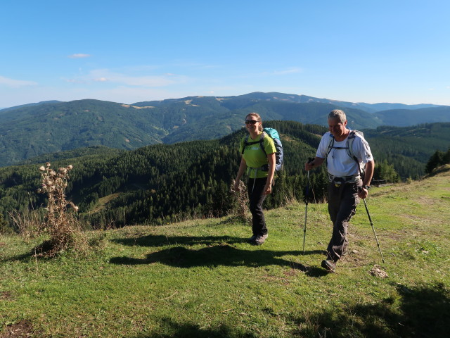 Sabine und Erich zwischen Dürrriegel und Erzkogel