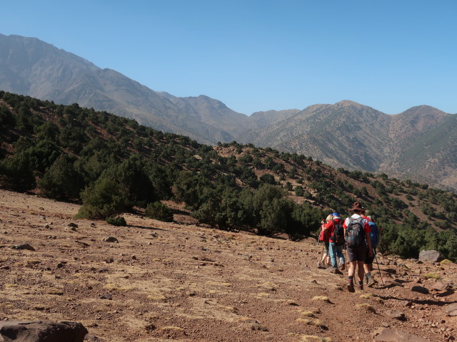Petra, Andreas, Ronald und Hans-J&ouml;rg zwischen Tizi Oudite und Ait Aissa (27. Sep.)