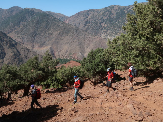 Petra, Andreas, Hans-J&ouml;rg und Ronald zwischen Tizi Oudite und Ait Aissa (27. Sep.)