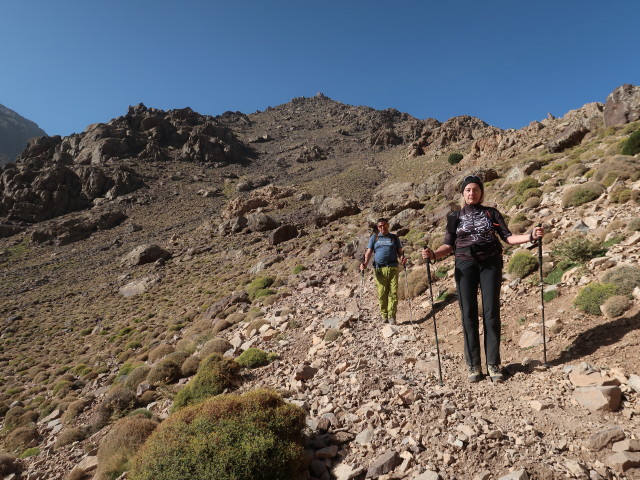 Andreas und Petra bei Sidi Chamharouch (30. Sep.)