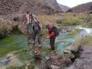 Ronald, Andreas, Petra und Abdeslam beim Rifuge Toubkal Les Mouflons (28. Sep.)