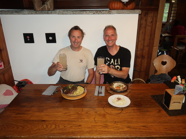 Ich und Frank in der Oberlandh&uuml;tte, 1.014 m (9. Okt.)