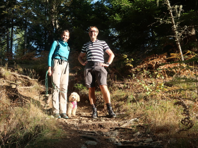 Larissa und ich zwischen Jagdh&uuml;tte H&uuml;tter und Kanzel