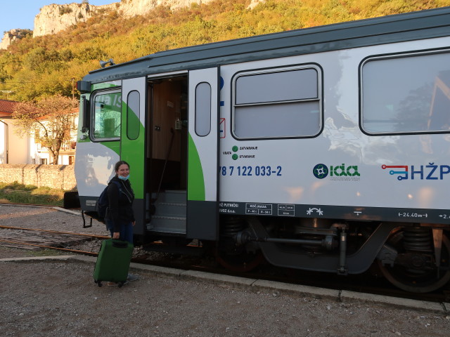 Sabine im Zeljeznicki kolodvor Buzet, 390 m (23. Okt.)