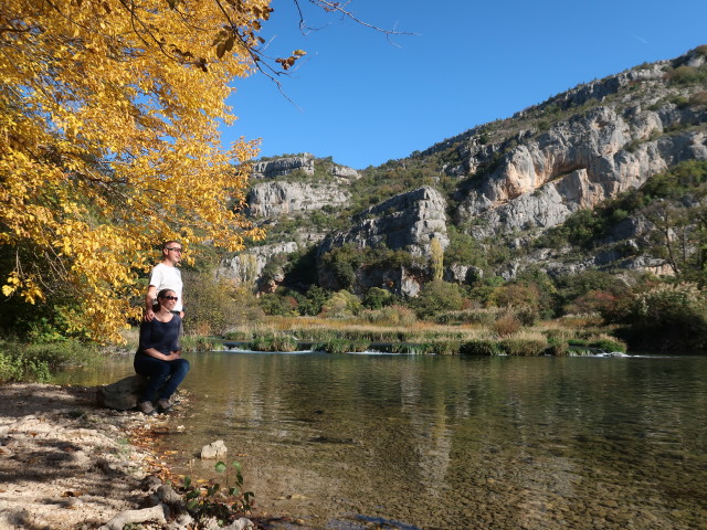 Sabine und ich beim Roski slap im Nacionalni park Krka (29. Okt.)