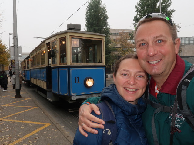 Sabine und ich am Trg Drazena Petrovica in Zagreb (31. Okt.)