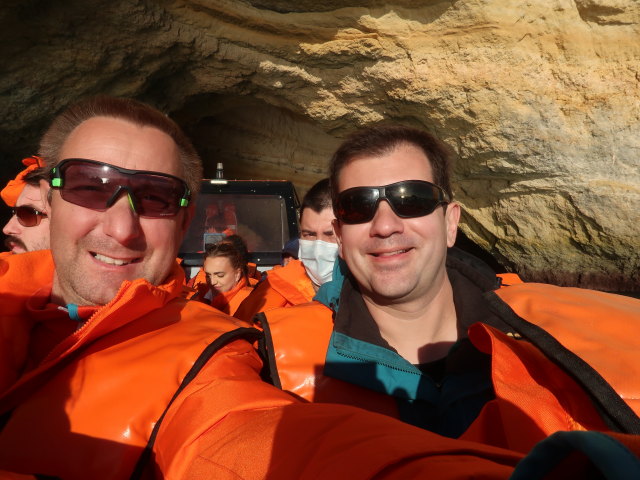 Ich und Ronald in den Grutas de Benagil (28. Nov.)