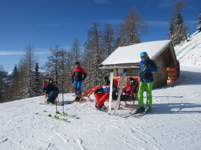 Thomas, ich, ?, Birgit und ? auf der Schartenabfahrt