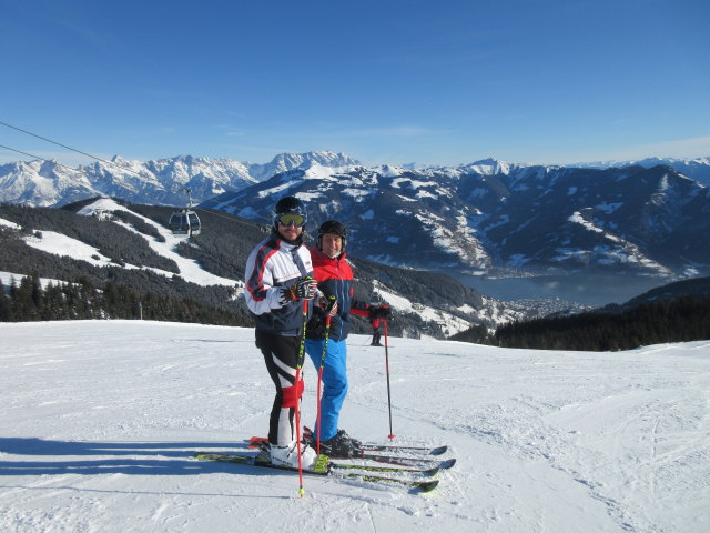 Georg und ich auf der Breiteckpiste