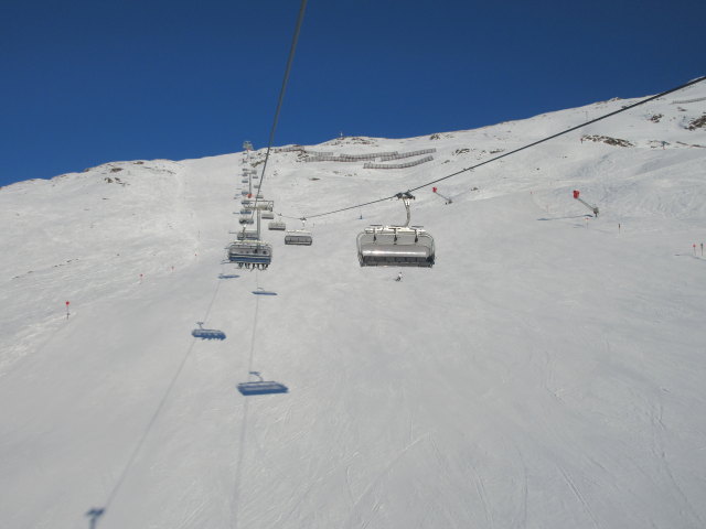 Tobelpiste von der Gampbergbahn aus (16. Jän.)
