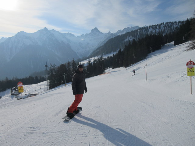 Markus auf der Piste 'Einhornbahn II Berg - Einhornbahn II Tal'