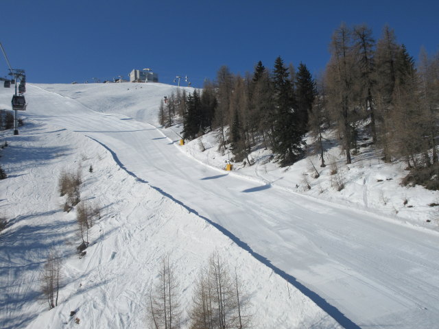 Piste Herrnegg von der Kabinenbahn Gipfel aus (19. März)