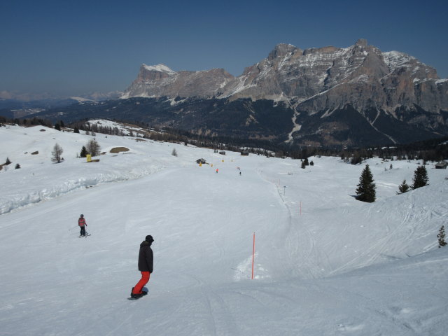 Markus auf der Piste Pralongiá - San Cassiano (21. März)