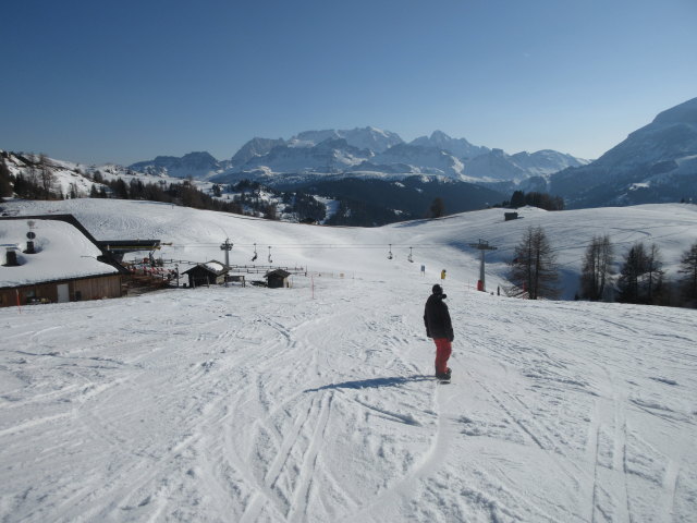 Markus auf der Piste La Brancia - Pralongiá II (21. März)