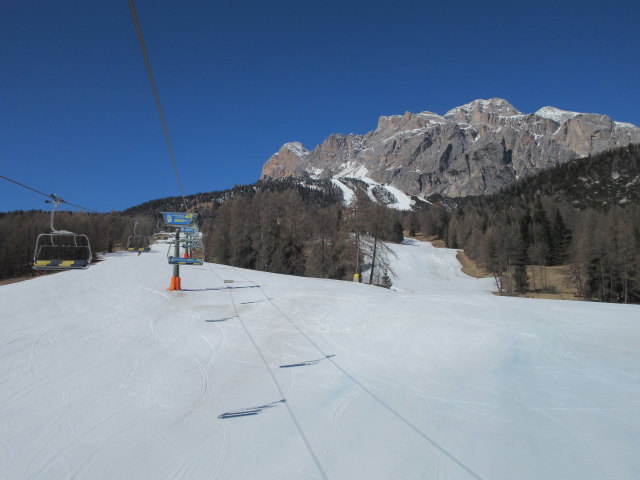 Piste Roncato von der Sesselbahn Gilardon/Roncato aus (23. März)