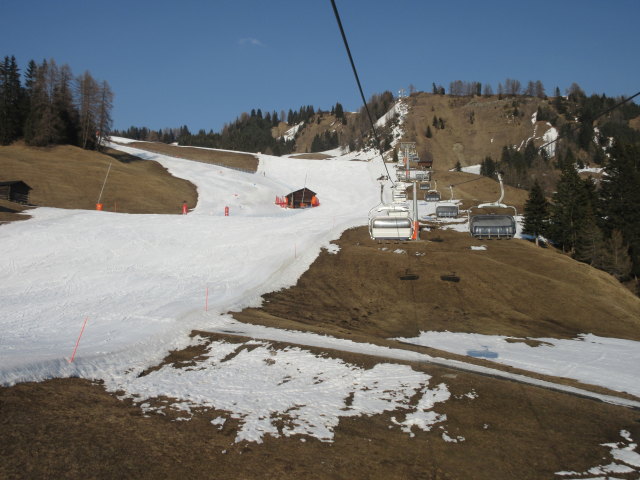 Piste Col Alt von der Sesselbahn Arlara aus (26. März)