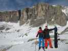 Ich und Markus bei der Bergstation der Sesselbahn Vallon, 2.530 m (21. März)