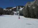 Piste Muro de Ri Cioures von der Sesselbahn Piè Tofana - Duca d'Aosta aus (23. März)