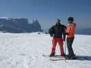 Markus und ich neben der Bergstation der Sesselbahn Panorama, 2.015 m (25. März)