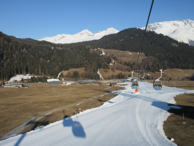 Talabfahrt Bergkastel von der Bergkastelseilbahn aus