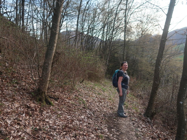 Sabine am Leitnerweg zwischen Stillem Tal und Schrambach