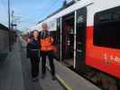 Sabine und Frank im Bahnhof Allerheiligen-Mürzhofen, 548 m