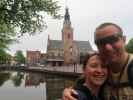 Sabine und ich auf der Schapenbrug in Alkmaar (17. Mai)